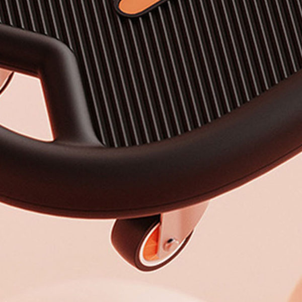 Mage Fitness Skateboard Lågt ljud Förbättra Cardiorespiratory Function Träningsskateboard med knäskydd Svart