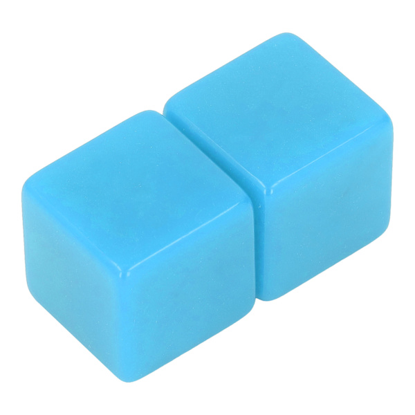 6st Blank tärningsuppsättning rätvinklig plast hexaedriska kuber Klassrumsbrädspel DIY Math Counting Undervisningsfest Gunst Kul Blå