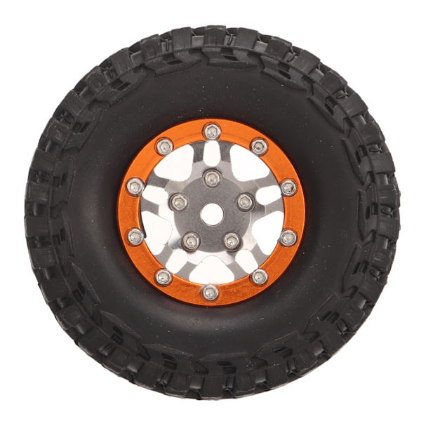 RC Renkaat Kumi Kestävä Vakaa Joustava Vaihto RC Varaosarenkaat SCX24 RC Auto Tarvikkeet Oranssi Harmaa
