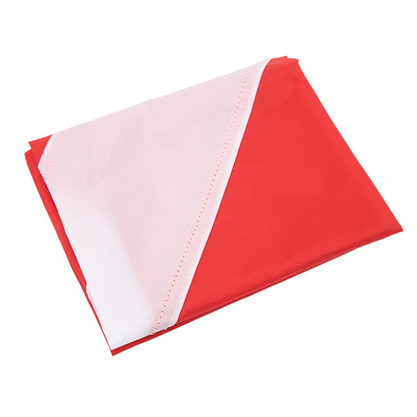 Rød Hvid Dykkerflag Lyse Farver Letvægts 49x59cm Nylon Dykker Ned Flag til undervandsaktiviteter