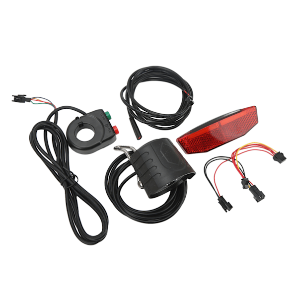 Elsykkel QD168 Frontlys DR001 Baklyssett med DK11 kontrollbryter for 36‑60V sykkelsykkel