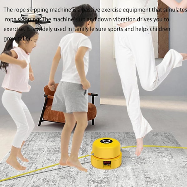 Automatisk hoppe træner automatisk sjippemaskine genopladelig fitness sjippeøvelse Yellow