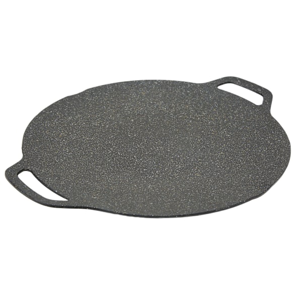 Koreansk Grillpanne med Non Stick 6-lags belegg Rund BBQ Grillpanne for innendørs matlaging utendørs Svart 30cm/11,8in