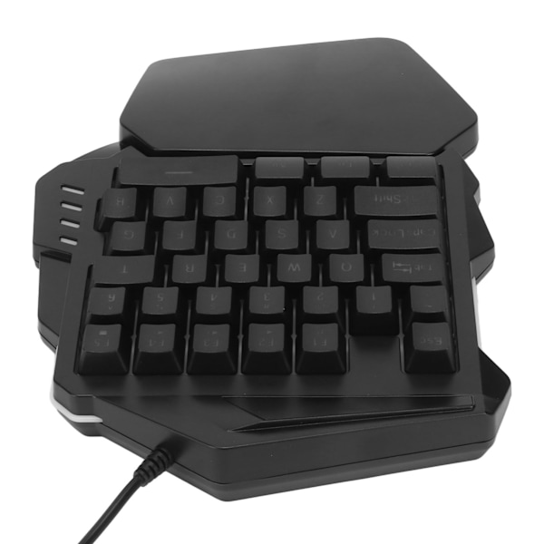 Enhands Speltangentbord RGB Bakgrundsbelysning 35 Tangenter Ergonomiskt Bärbart Mini Spelmekaniskt Tangentbord