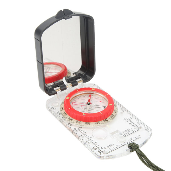 Multifunktionell plastkompass med våg Bärbar gradiometer förstoringsglas LED-lampverktyg