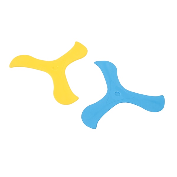 2 ST Snabbfångst Boomerang Easy Safe Kids Boomerangs 3 Leaf Returning Boomerang Leksak för unga kastare Blå Gul