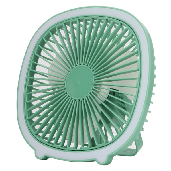 Pöytätuuletin Power säädettävä matalan melun latautuva Mini kannettava pystysuora riippuva tuuletin LED-valolla Mint Green