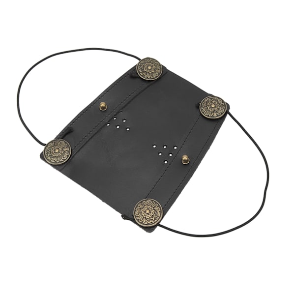 Bågskytte Arm Guard Justerbar rem Andra Kohud Arm Skyddsdyna för utomhusskytte Jakt Svart
