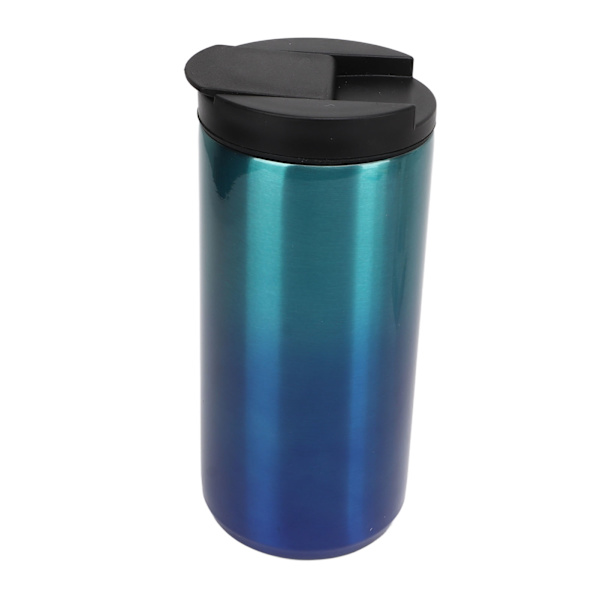 Isolerad kaffemugg Rostfritt stål Stor kaliber Gradient Färg Antisladd isolerad vattenflaska 350ML Gradient Blå