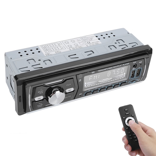 1Din Auton MP3-soitin Stereo Audio Musiikki RDS DAb Värikkäillä Valoilla Viihdejärjestelmä