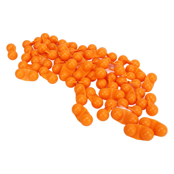 50 stk Fiske Dobbel Rangle Metall Havfiske Attraktor Bell Beads med plastetui for å lokke fisk oransje