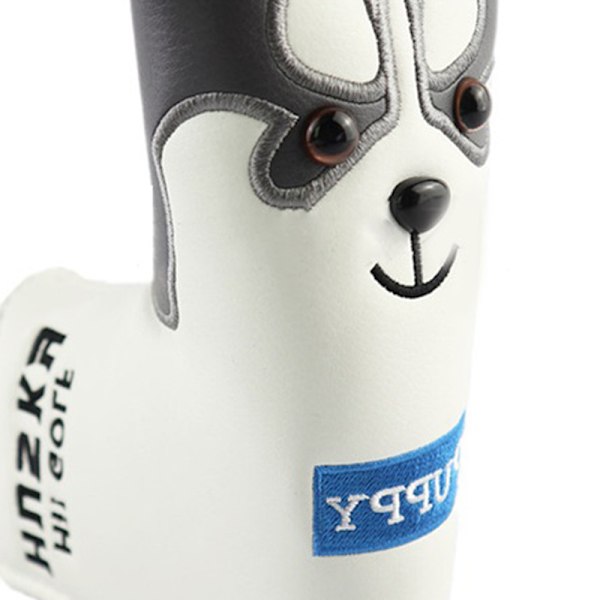 Golfhodebeskyttelse Vanntett søt hundeformet golfhodebeskyttelse PU Super Fleece golfputterbeskyttelse for utendørs PCB
