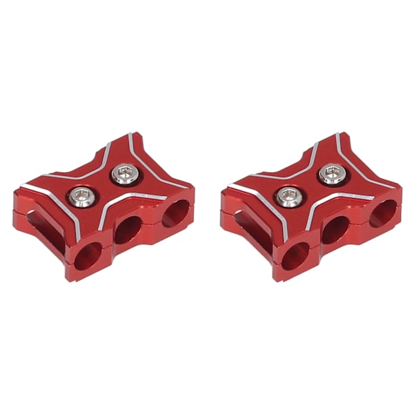 2 stk. RC Bil Kabelhåndtering Utsøkt aluminiumslegering Lettvekt RC Wire Clamp Spenne for Motor Batterikontroll Rød