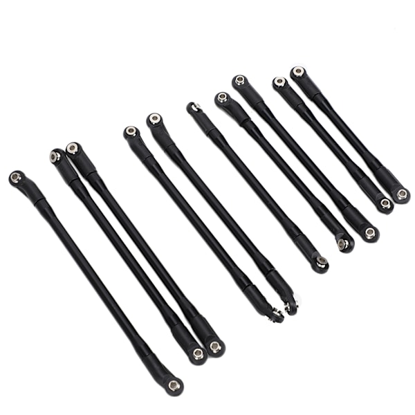10 stk. metalchassis Anti-rust udskiftning trækstang passer til Axial SCX10 II RC Crawler Sort