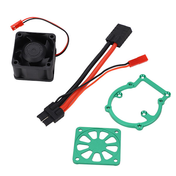 RC kylfläkt aluminiumlegering 21000 rpm RC-motor kylfläns för TRAXXAS 1/8 4WD SLEDGE 8‑12V Grön