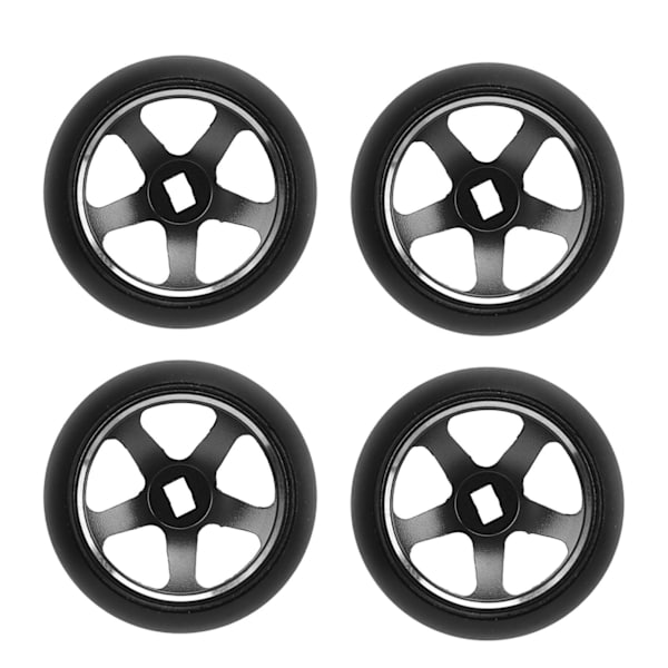 4 STK RC Drift-dæk Aluminiumslegering RC-dæk og hjulsæt til Wltoys K989 K969 P939 28413 1/28 RC-biler Sort