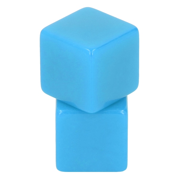 6st Blank tärningsuppsättning rätvinklig plast hexaedriska kuber Klassrumsbrädspel DIY Math Counting Undervisningsfest Gunst Kul Blå