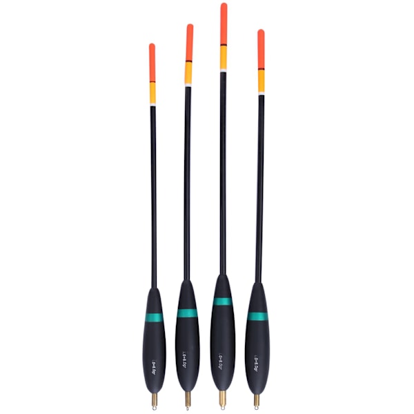 4st Balsa Wood Vertikal Floater Kopparhuvud med Fiske Float Bobber Bite Indicator