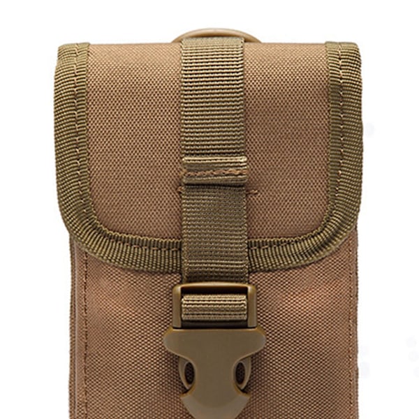 Militär mobiltelefonväska Fritid Nylon Vattentät Multifunktionstelefon Midjepaket för utomhussport Khaki