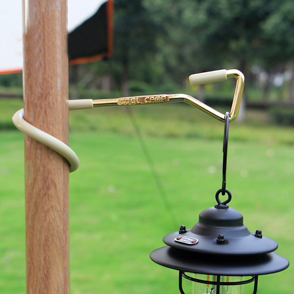 Campingvalaisin Tankokiinnike Koukku Ulkokatos Telttakiinnike Ripustin Kannettava Puutarhaan Autotalli Patio 22mm Khaki