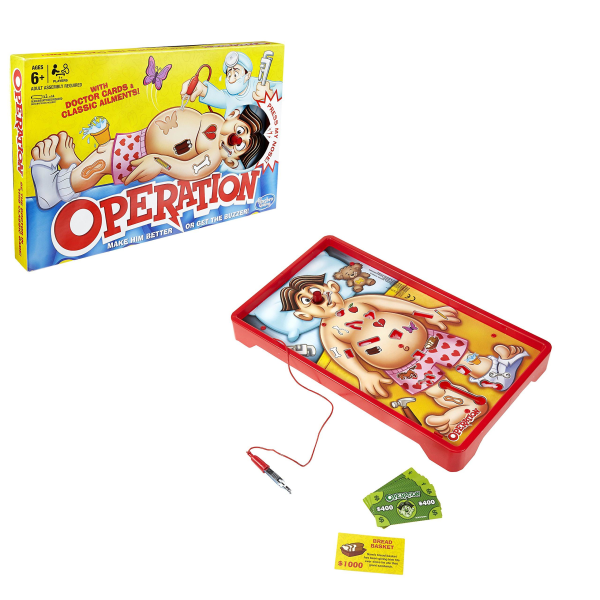 Kirurgisk operationsspil Operation spil træningsspil velegnet til børn, piger, drenge og familier og venner (pink)