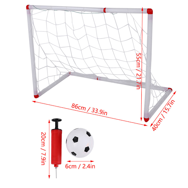 Bärbart barnfotbollsmål och nät - perfekt för träning utomhus