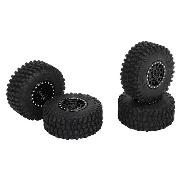 4 KPL RC pyörät ja renkaat alumiiniseosta Sopii TRAXXAS 1/18 TRX4M kauko-ohjattavaan autoon musta