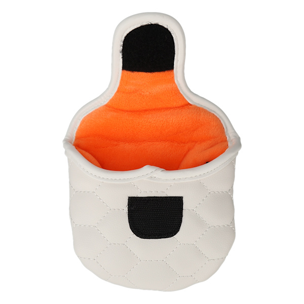PU Golf Club Head Cover Vit Golf Head Cover Golf Putter Headcover för Golfer Lovers Halvcirkel