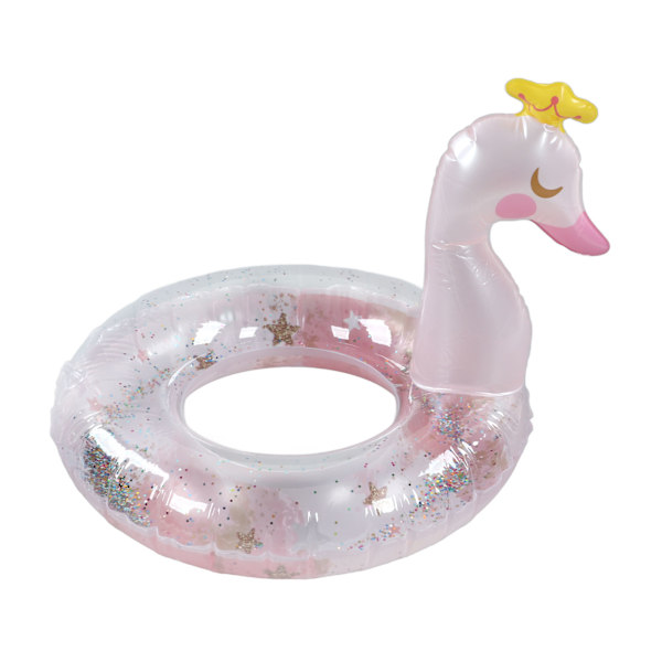 Uppblåsbar Simring med paljetter Förtjockad PVC Barn Pool Float Tube Summer Beach Toy