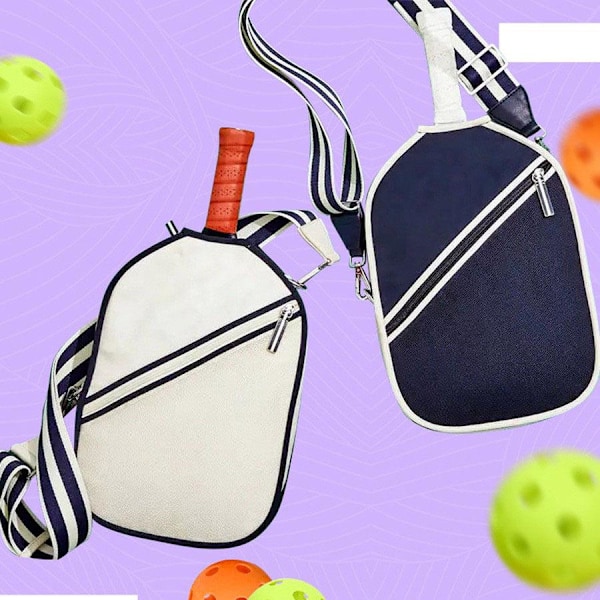 Ketcher strandtennis ketchertaske sæt skuldertaske messenger taske mænd og kvinder sportslynlås white
