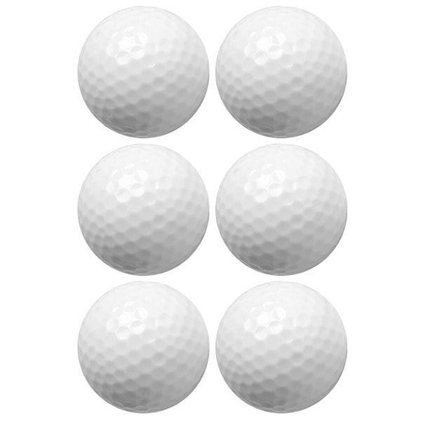 6 st LED-upplysta golfbollar i syntetiskt gummi, ljusa och attraktiva för träning dag och natt, orange