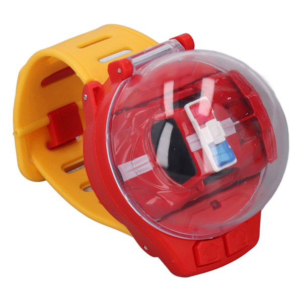 Mini RC bilklocka leksaker 2,4GHz tecknad söt USB-laddningsklocka Fjärrkontroll Billeksak för pojkar Flickor Presenter Röd