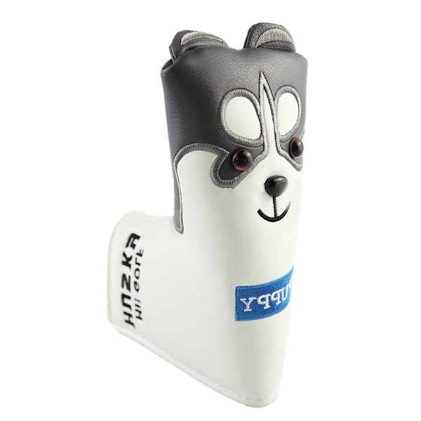 Golfhodebeskyttelse Vanntett søt hundeformet golfhodebeskyttelse PU Super Fleece golfputterbeskyttelse for utendørs PCB