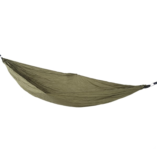 Dobbel bærbar hengekøye Hurtigtørkende campinghengekøye i nylon med trestropp for utendørs vandring Reiser Backpacking Army Green
