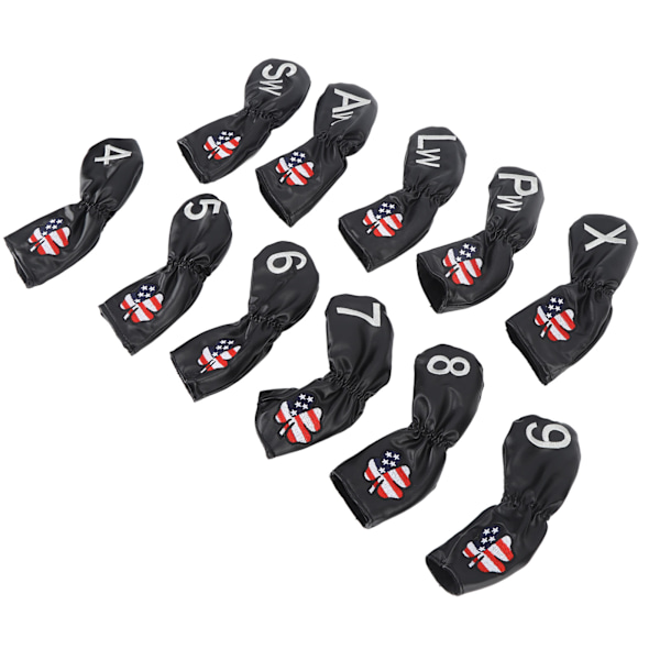 11 st Golf Putter Covers Set Golf Club Headcovers Protector Broderad med nummer