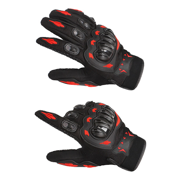 1 par Cykelhandskar för utomhusbruk Bekväma svetthål Helfinger Nylon Motorcykelsporthandskar Röda L 8,5‑9,0 cm/3,3‑3,5 tum