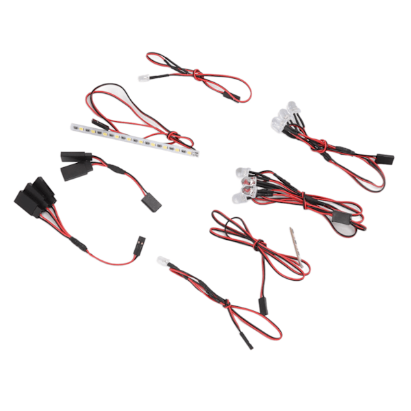 RC Front Baklysstang Hvit Rød Gul LED-lys Frontlykt Baklyslysstang For ZD Racing MX07 4WD 1/7 RC