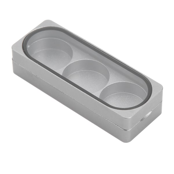 Cue Tip Förvaringsbox Aluminiumlegering Magnetisk sug Cue Tip Behållare för biljardspelare 3 hål