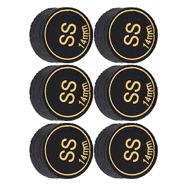 6 kpl Pool Cue Tips Ammattimaiset monikerroksiset biljardipool-cue-tipsit Vaihto pool-cue- ja snooker-keppeihin 14mm SS