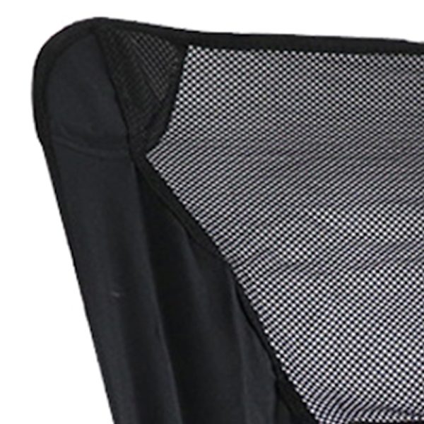 Utomhus hopfällbar strandstol Bärbar Mesh Back Aluminium Rack Campingstol för fiske Svart