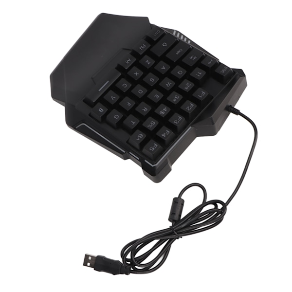 Enhands Speltangentbord 35 Tangenter Färgrik Bakgrundsbelysning Professionellt USB-gränssnitt Ergonomiskt RGB-tangentbord för PC