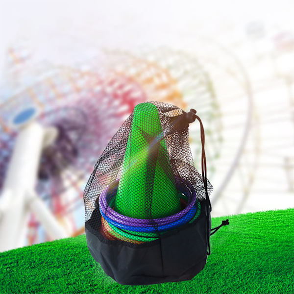 Carnival Games Set Propylen med Mesh Bag Traffic Cone Kastringar Set för utomhussport 23cm/9.1in