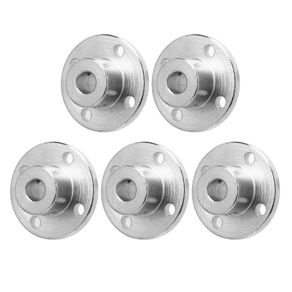 5 stk. Sølvflangekoblingssæt 7 mm indvendig diameter Stålakselstøttekobling