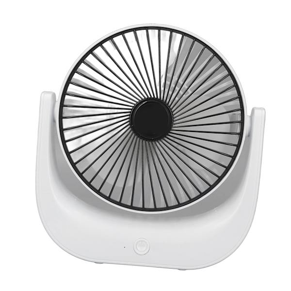Genopladelig skrivebordsventilator Batteridrevet Lille Mini Lydløs USB Bærbar 3 hastigheder Stærk vind til kollegieværelse Sort