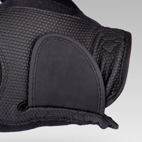 Golf vänsterhandshandske polyester hög elasticitet Andas tvättbar enkel golfhandske för män kvinnor Svart M