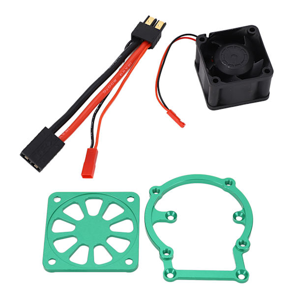 RC kylfläkt aluminiumlegering 21000 rpm RC-motor kylfläns för TRAXXAS 1/8 4WD SLEDGE 8‑12V Grön