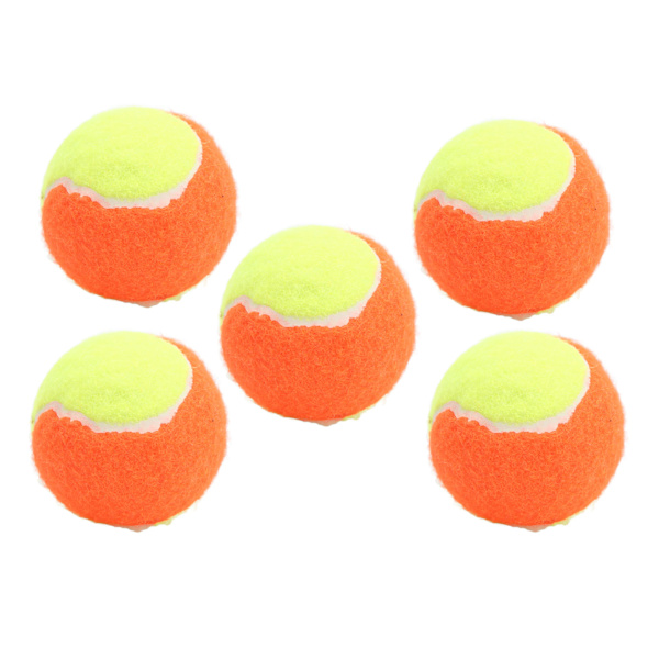 5 stk. 6 cm gummi tennisbolde Elastiske squashbolde trykaflastningsbolde til træningsunderholdning Orange