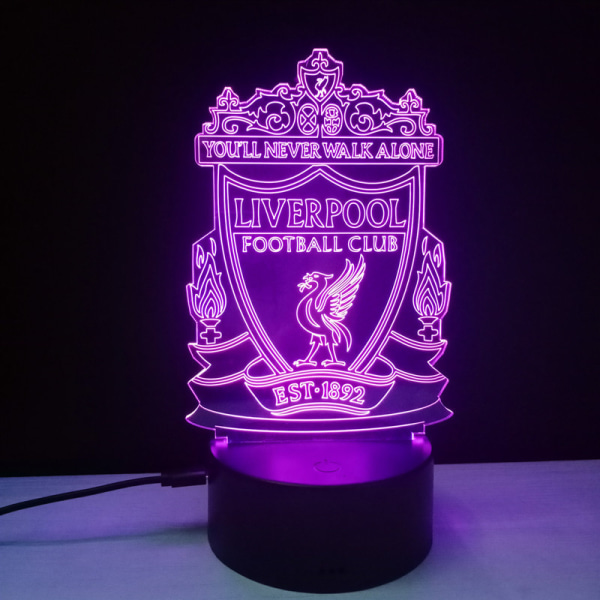 3d Led nattlampe Liverpool fotballklubb nattlampe for barn på soverommet Anime lampe - 4