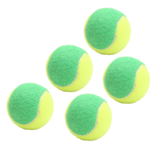5 ST 6 cm gummi tennisbolde Elastiske squashbolde trykaflastningsbolde til træningsunderholdning Grøn