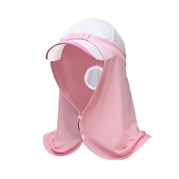 Polyester Kjølehodebeskyttelse Pustende Sol UV-beskyttelse Halsbeskyttelse for utendørssport Rosa